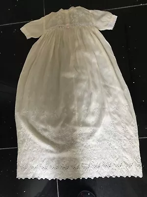 £30 • Buy Antique/Vintage Cream Silk Christening Gown