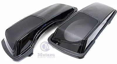 Mutazu CVO 6 X 9 Speaker Lids Vivid Black For Harley Touring Saddlebag 1994-2013 • $139