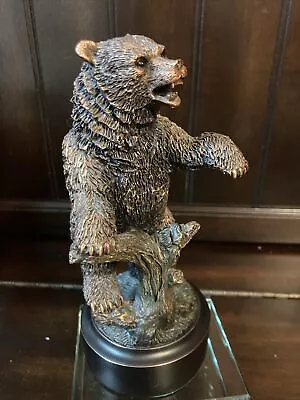 Wall Street Stock Market Standing Bear Growling Bronze Electroplated Paperweight • $24.50