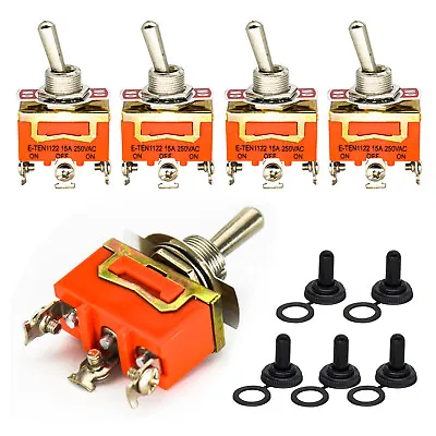 5x Toggle Switch 12V ON OFF ON Car Flick Dash Light Marine 12-Volt Switches Boat • $9.69