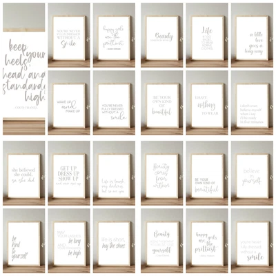 £4.50 • Buy A4 DRESSING ROOM PRINTS. Wall Art Poster Picture Makeup Fashion Mix Match Grey