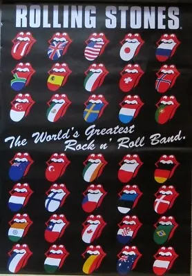 ROLLING STONES TONGUES-Poster-Laminated Available-86cm X 56cm-Brand New • $19.99