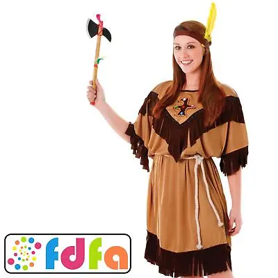 Forum Native American Indian Squaw Ladies Adult Fancy Dress Costume New • £14.39