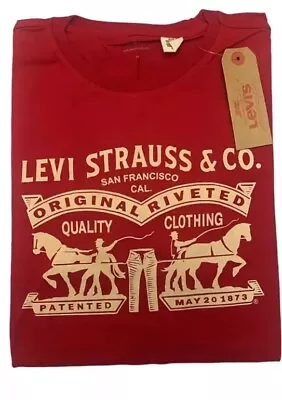 Mens Levi's Short Sleeve 80s Style Strauss & Co Vintage Crewneck T Shirt XL • £20