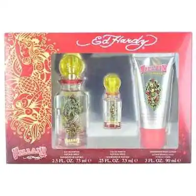Ed Hardy Villain 3pcs Gift Set For Women; Old Formulation - Box Ripped Off • $180.30