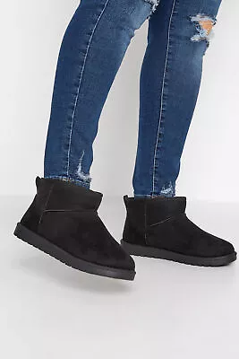 Yours Curve Faux Fur Lined Ankle Boots In Wide E Fit & Extra Wide EEE Fit • £34.99