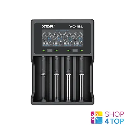 XTAR VC4SL Li-ion BATTERY CHARGER CYLINDRICAL BATTERIES LCD USB NiMH NEW • $69.76