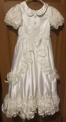 Flower Girl First Communion Dress White Ruffles By Mary's Imports • $18