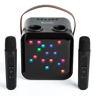 Karaoke Machine Portable Speaker. 2 Wireless Mics & Lights. Mr Entertainer Nano • £69.99