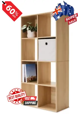 8-Cube Storage Unit Home Living Decor Organisation Bookshelf Cupboard - Oak-Look • $48.75