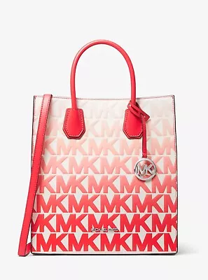 Michael Kors Mercer Medium Logo Print Crossbody Bag Coral Reef Multi New Sealed • $139.99