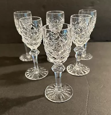 $160 • Buy Waterford Crystal POWERSCOURT Lot Of 6 Cordial Glasses 4 5/8” Exc