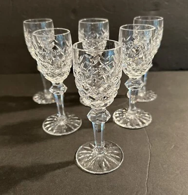 $160 • Buy Waterford Crystal POWERSCOURT Lot Of 6 Cordial Glasses 4 5/8” Exc