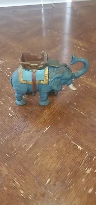 VINTAGE CAST IRON Elephant Bank Mechanical Trunk And Tail Metal Elephant HEAVY  • $25