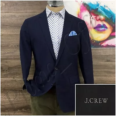 J Crew Mens Blazer Sport Coat Casual 2 Button Jacket Size 40R Cotton Linen Suit • $59.95