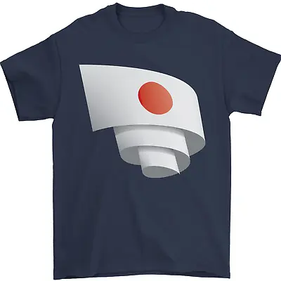 Curled Japan Flag Japanese Day Football Mens T-Shirt 100% Cotton • £10.48