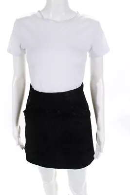 Rachel Rachel Roy Womens Velvet A-Line November Skirt Black Size 12 • $2.99