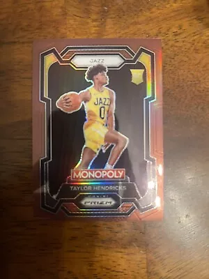 2023-24 Prizm Monopoly Taylor Hendricks Brown Prizm Rc #86 Mint /249 Utah Jazz • $9