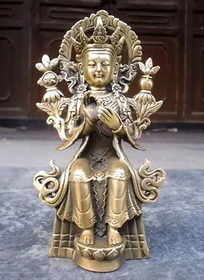 Tibet Buddhism Maitreya Bronze Buddha Statue • $39.99