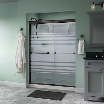 Delta SD3172331 Trinsic 60 W Sliding Semi Frameless Shower Door - Bronze • $522.05