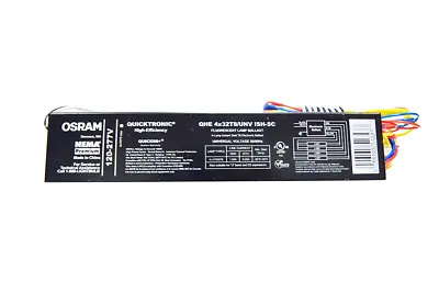 QHE 4X32T8/UNV ISH-SC Sylvania 51347 4-Lamp T8 Instant Start Fluorescent Ballast • $10.79