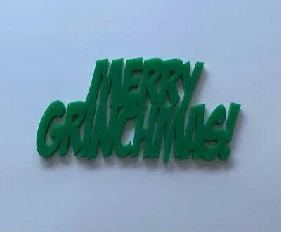 £6 • Buy Merry Grinchmas Acrylic Cake Charm Cupcake Topper