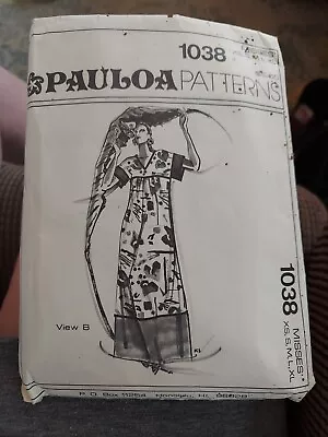 Vintage Pauloa Patterns Hawaiian Muu Muu Dress Pattern #1038 CUT Sz XS S M L XL • $19