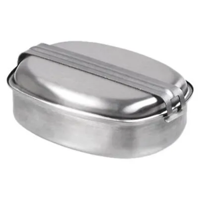 Mil-Tec French Stainless Steel Camping Hiking Cooking Mess Kit • £29.95