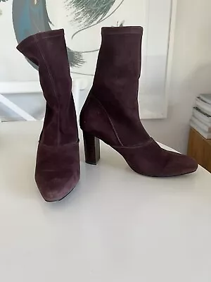 COUNTRY ROAD Burgundy Suede Boots | Size 41 • $90