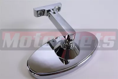 Bolt Screw On Chrome Aluminum 5  Oval Interior Rear View Mirror Hot Street Rod  • $28.96