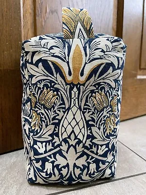 William Morris SNAKESHEAD Indigo/Hemp Fabric Handmade Doorstop - FILLED • £23.99
