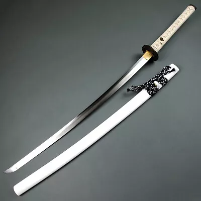 Musashi - Umi 海 1060 And 1045 Steel Blade Clay Tempered Samurai Sword Katana • $499.99