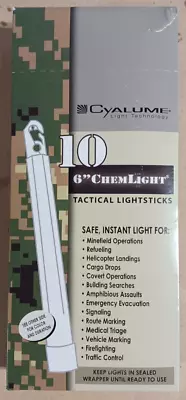 BOX OF 10 Cyalume Military Light Sticks 12 HOUR RED 6  Prepper Survival • $19.99