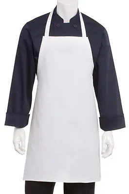 White Bib Apron (contemporary Design Own Brand - 100% Cotton) • £5