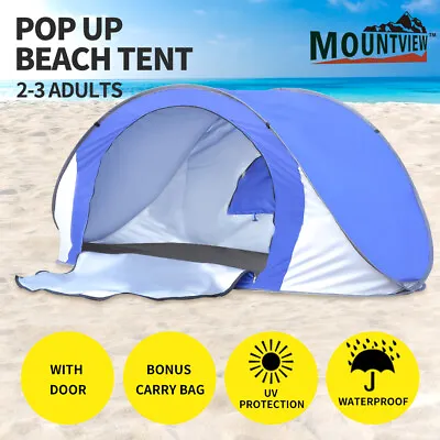 $32.99 • Buy Mountview Pop Up Tent Beach Camping Tents 2-3 Person Hiking Portable Shelter