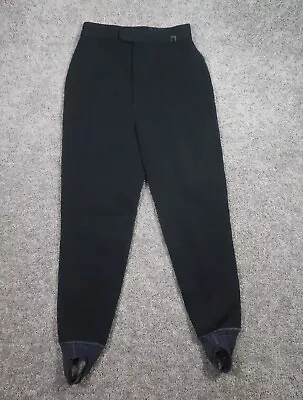 Vintage ROFFE Snow Ski Pants Womens 26x28 Black Stretch Wool Stirrups USA • $28