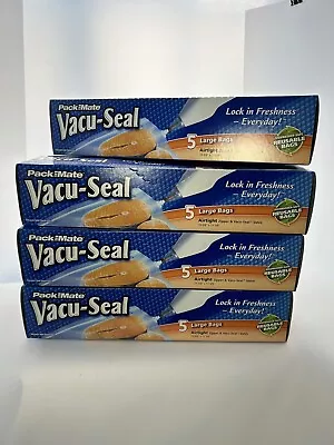 Packmate Vacu Seal Vacuum Bags Large  As Seen On TV Lot Of 7 (35 Bags) • £28.90