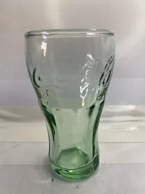 Coca Cola Mini Shot / Juice Glass 3.25  With Raised Lettering Green Tint. • $4.99