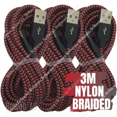 $18.39 • Buy 3Pack 3M Fast USB Fast Charger Cable For IPhone 12 11 X 8 7 6 Plus Charging Cord