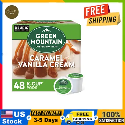 Coffee Caramel Vanilla Cream Keurig Single-Serve K-Cup Pods Light Roast-48Count • $27.97