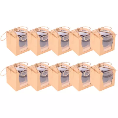  10 Pcs Muffin Boxes For Baby Shower Cupcake Containers Single • £13.98