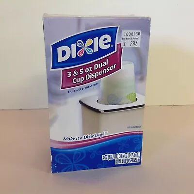 2005 NOS Dixie 3 And 5 Oz Dual Cup Dispenser In Box Unopened Blue Chrome Flip • $19.99