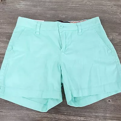 Nwt Freestyle Revolution Teal Flat Front Chino Shorts Womens 3 Short New! • $9.79