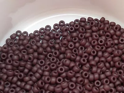 Matsuno Seed Beads 8/0 - Opaque Brown Matte • $3.05