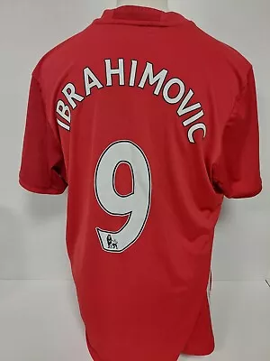 Geniune Manchester Utd Man Utd Home 2016/17 Adidas Size Xl Shirt #9 Ibrahimovic • £37.99