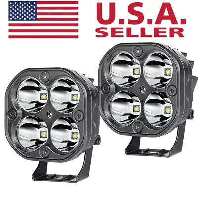 2x 80W LED Fog Cube Pods Spot Work Light Driving Offroad ATV UTV Front Bumper 3  • $29.99