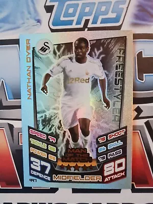 Match Attax 12/13 Man Of The Match Nathan Dyer • £1