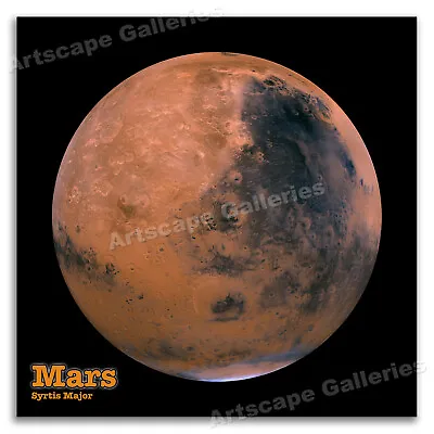 Mars - Syrtis Major Hemisphere - NASA / Space / Astronomy Poster - 24x24 • $22.95