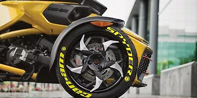 Can-Am Tire Lettering PERMANENT SPYDER Sticker MOTORCYCLE SET Fast Shipping • $62.29