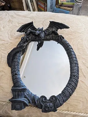 £40 • Buy  Gothic Fantasy Dragon Mirror 12x9.5  Wall Candle Holder Figurine 